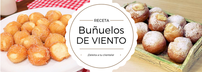 Deléitate con esta receta de Buñuelos de Viento rellenos de crema